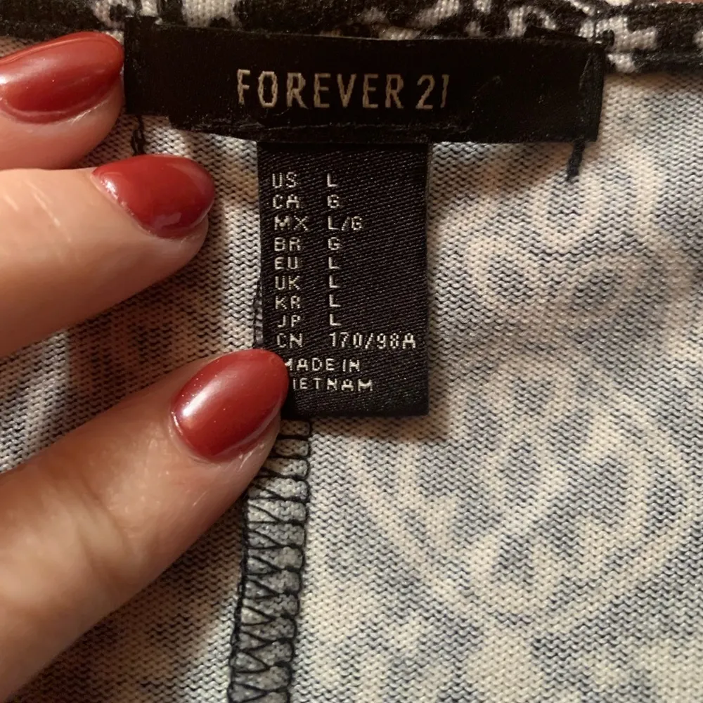 Forever 21 Ornate Tribal Southwestern 3/4 Sleeve Fit & Flare Skater Dress L - Image 6