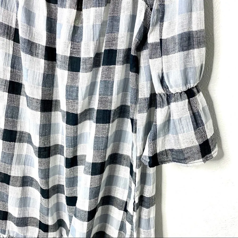 Love In Buffalo Check Off the Shoulder Dress Size Small - Image 5