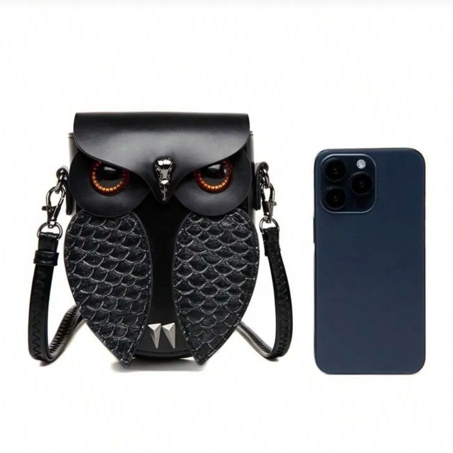 🦉🦉🦉BOGOHO 🦉🦉🦉Black Owl Crossbody Bag Black - Image 3
