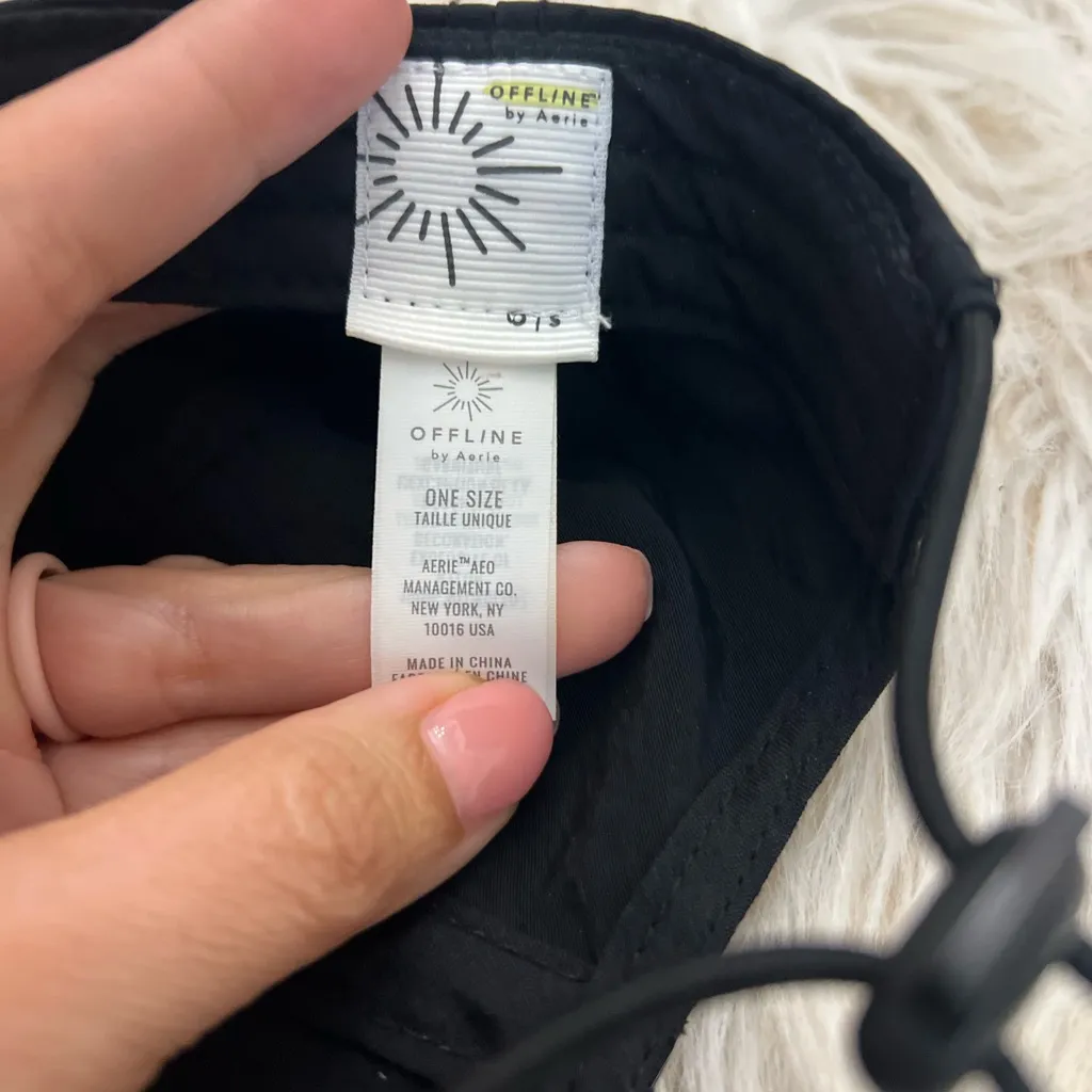 Offline by Aerie Black Adjustable Baseball Cap - Image 4