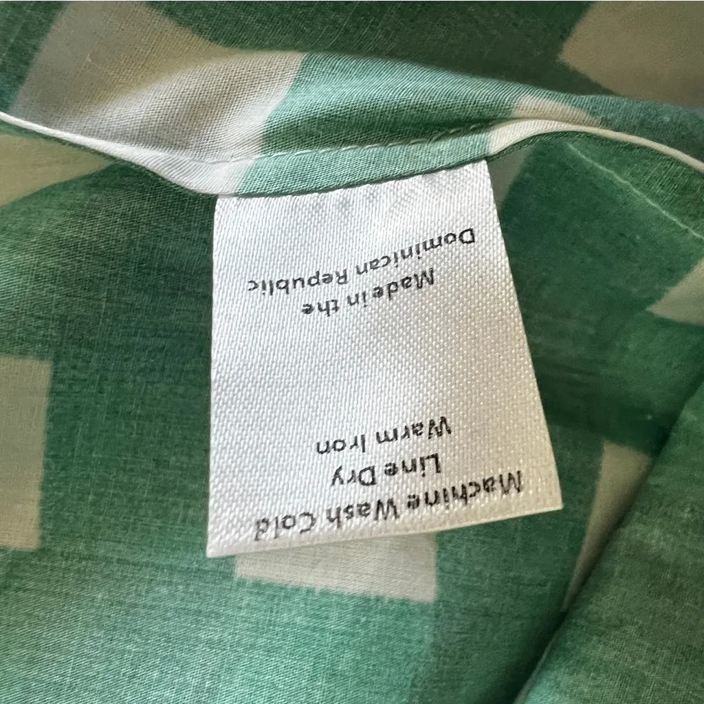 Tucker Sarah Shirtdress Emerald Gingham Green Cotton Belted XL - Image 8