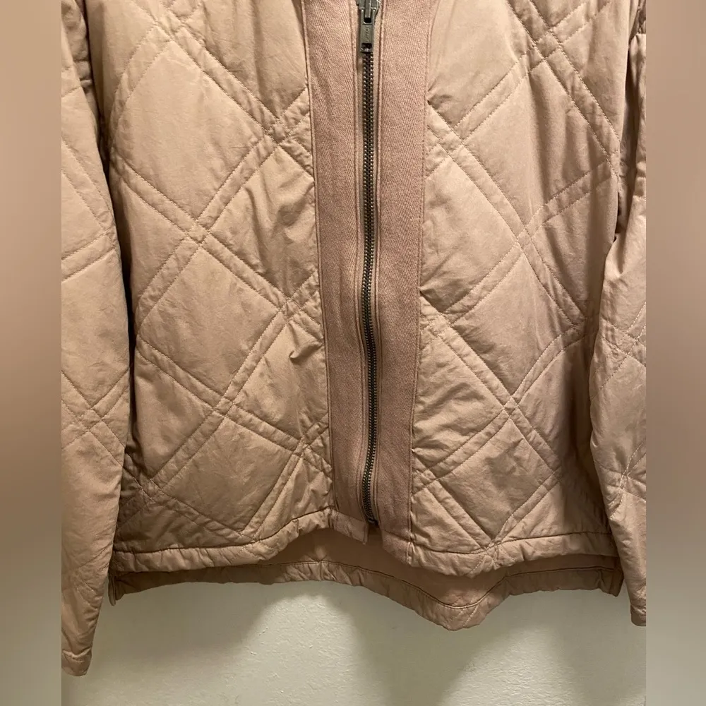 Free People Linear Quilted Bomber Jacket Size Small In Blush - Image 6