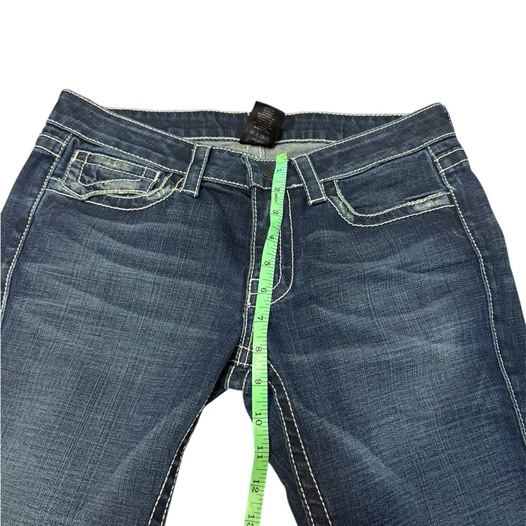 Rawkn “No Key Hole” W Straight Leg Jeans Size 28 Dark Wash Low Rise Blue - Image 6