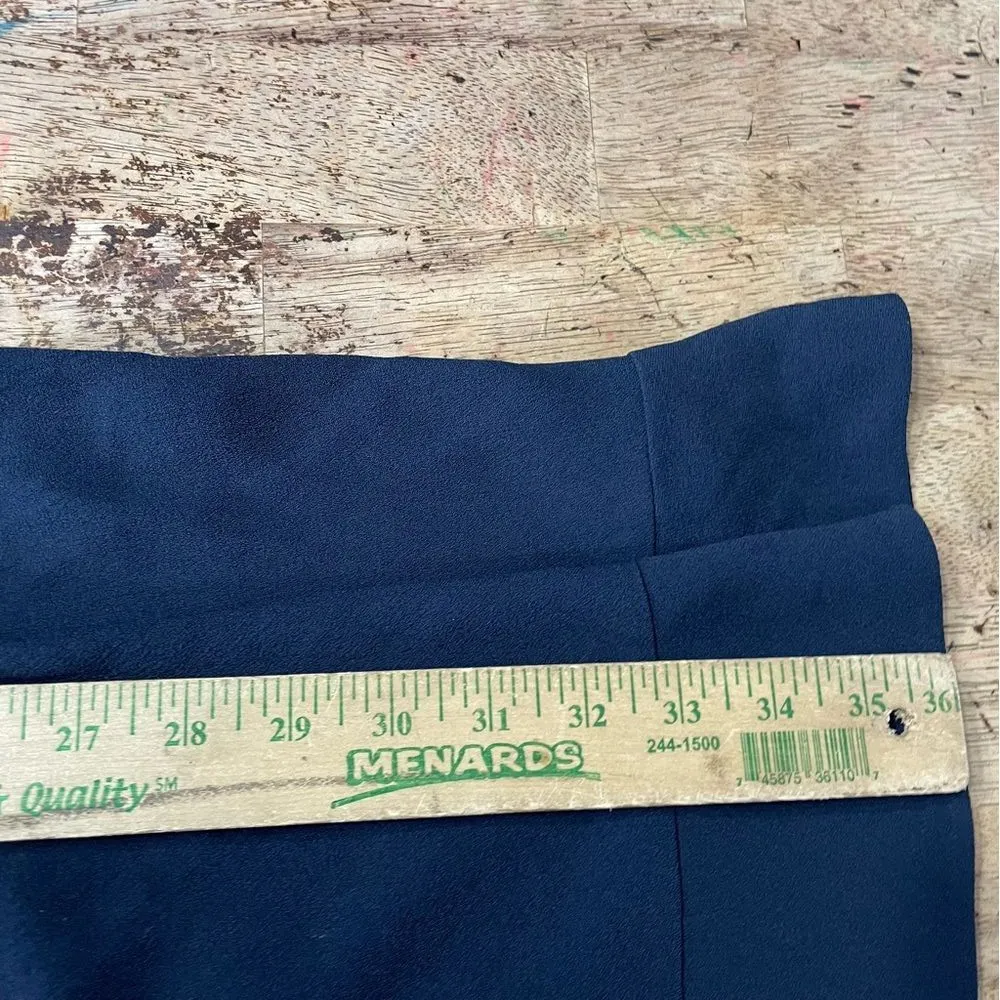 Chloe Womens Navy Blue‎ Long Sleeve A-Line Ruffle Hem Dress Size 44 - Image 8