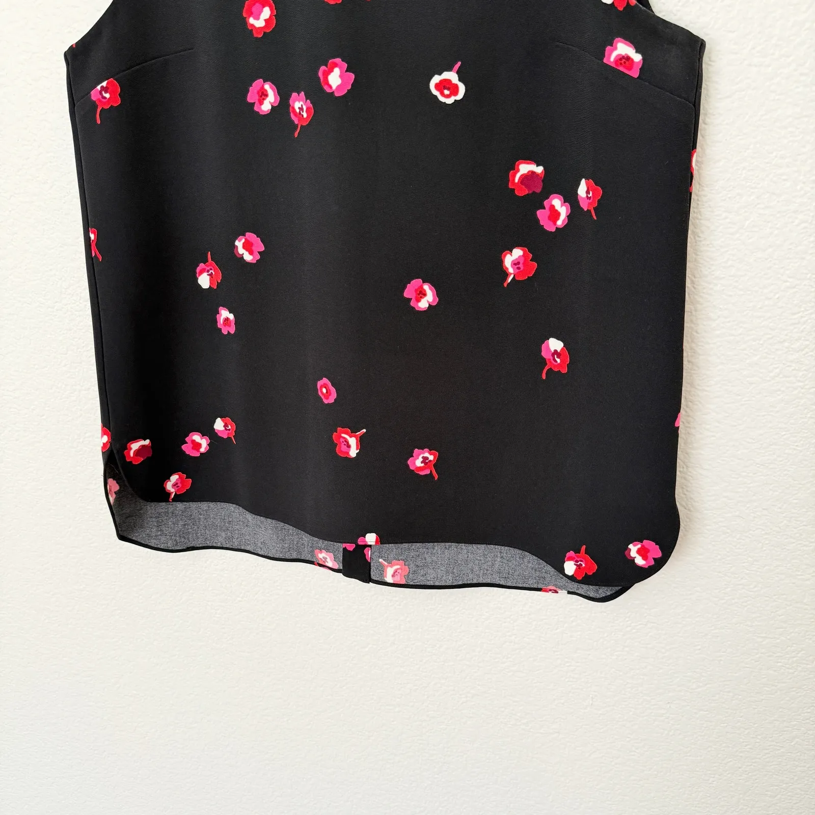 [Kate Spade New York] Black Cherry Blossom Floral Print Sleeveless Blouse Sz 10 - Image 6