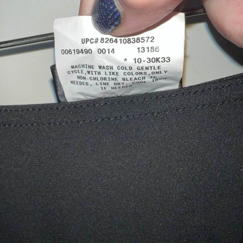 Vintage IZ‎ Byer California Liquid Knit Flirty Skirt Black - Image 6