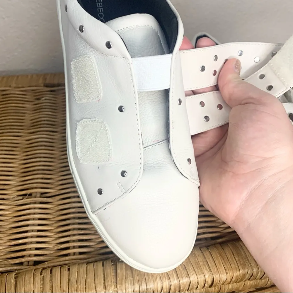 Rebecca Minkoff  Natasha Chalk White Studded Platform Sneaker Slip On Size 9 - Image 11