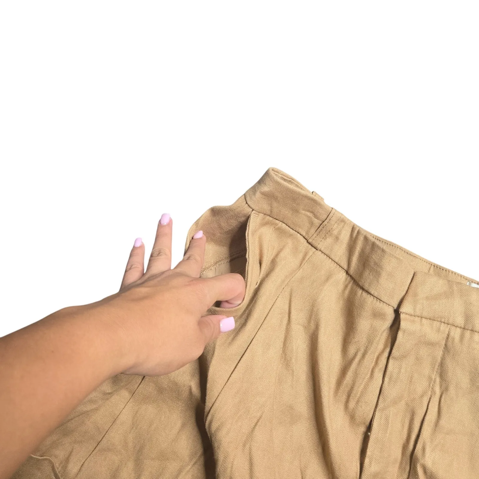 Anthropologie Maeve The Avery Pleated Trouser Shorts Size: 12 - Image 4