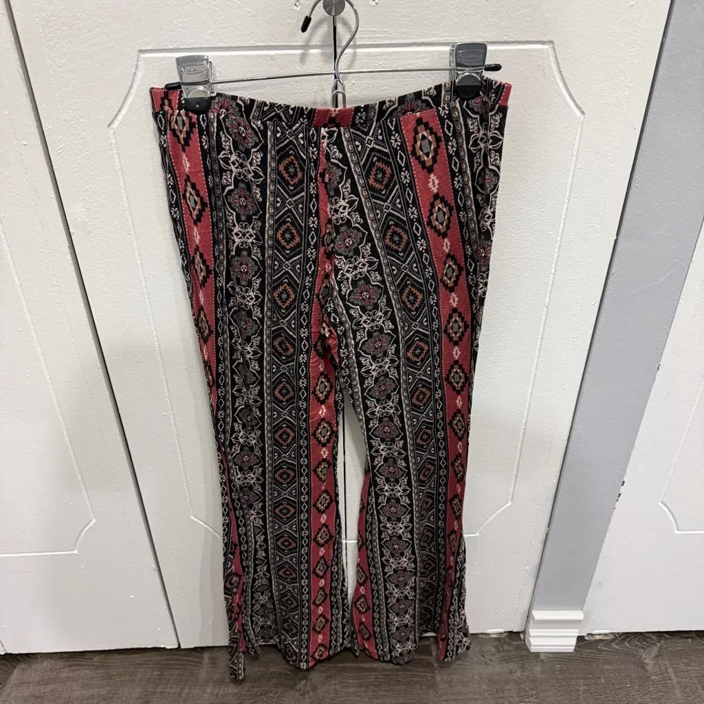 Full Tilt Red and Black "Hippie" Flare Pants - Image 2