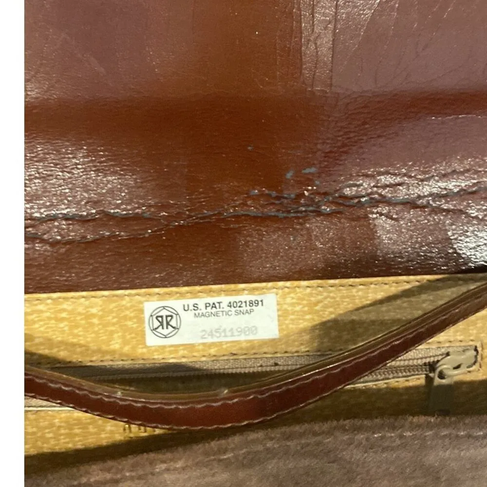 Vintage Nordstrom suede leather shoulder bag clutch classy western chic Brown - Image 5