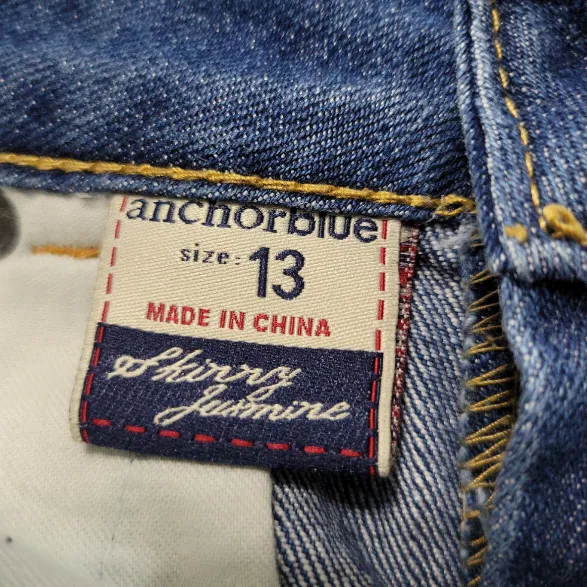 Anchor Blue Jeans Size 13 W36"L32" Women's Anchor Blue Skinny Jasmine Jeans Blue Denim Pants  - Image 8
