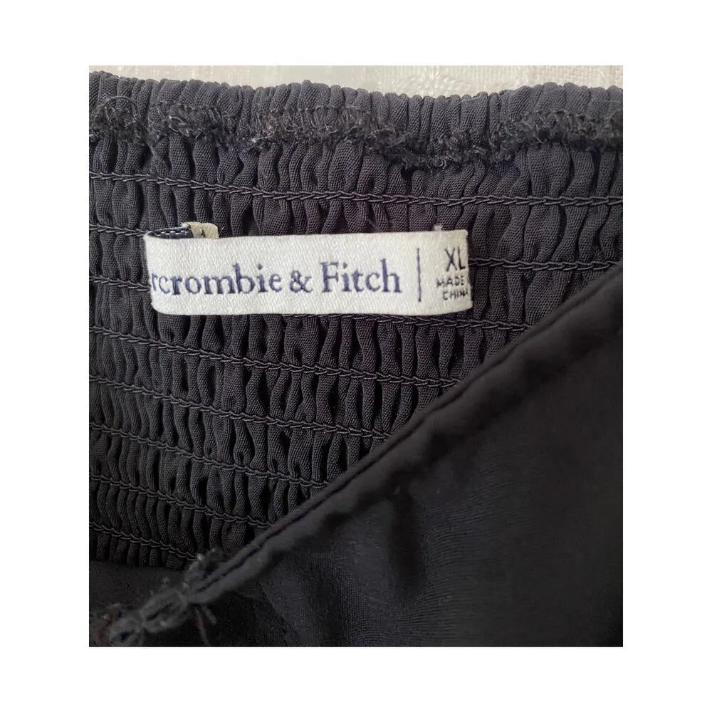 Black Abercrombie and Fitch Peplum Flowy Blouse - Size XL - Image 3