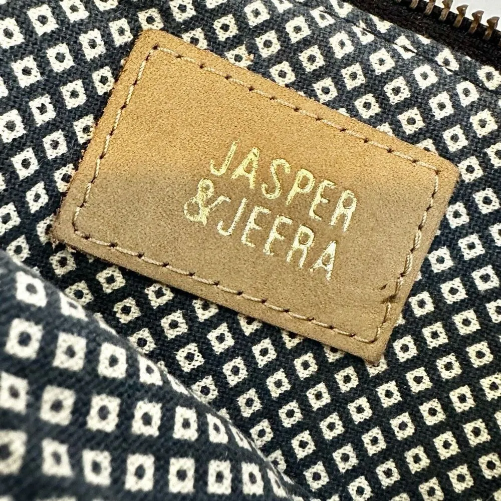 Anthropologie Jasper & Jeera Leather Crocheted Clutch Handbag - Image 7