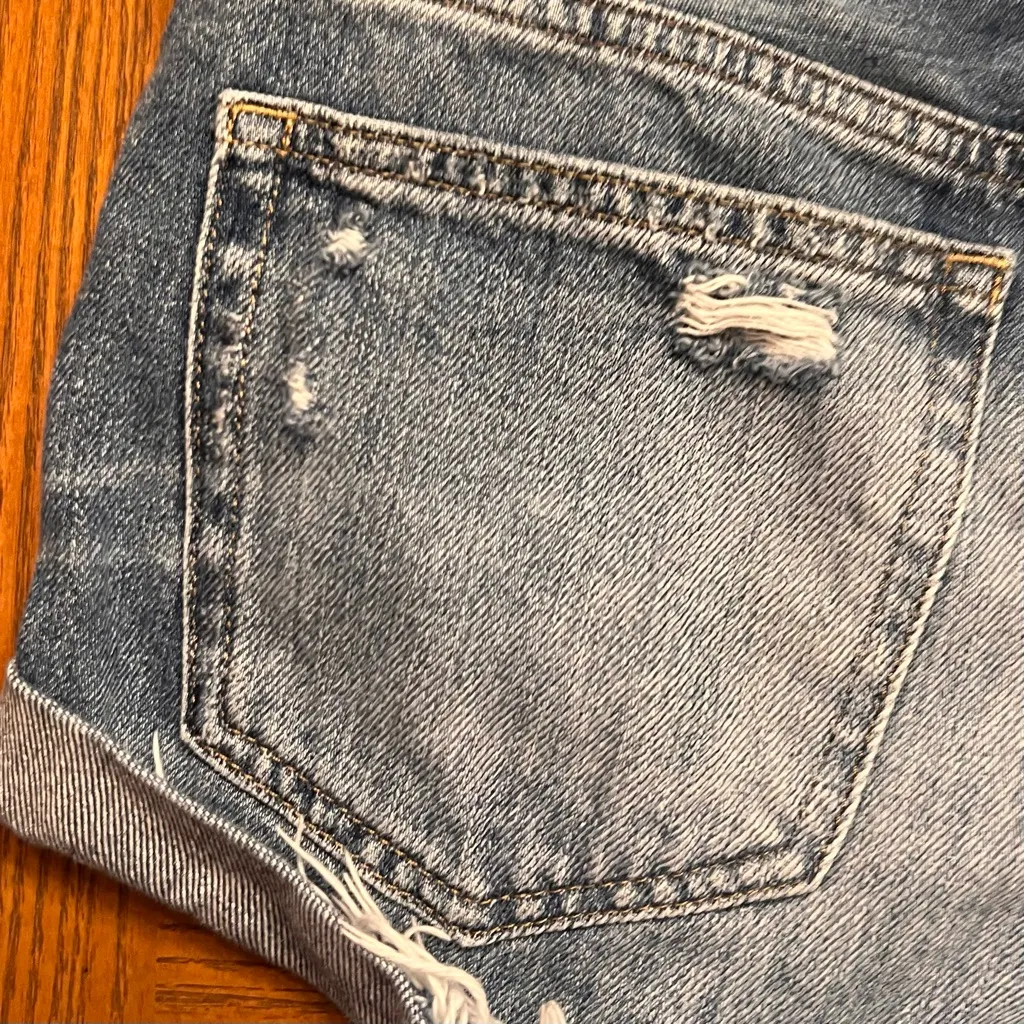 Free People We The Free Romeo Rolled Cut Off Distressed Denim Shorts Size 25 - Image 14