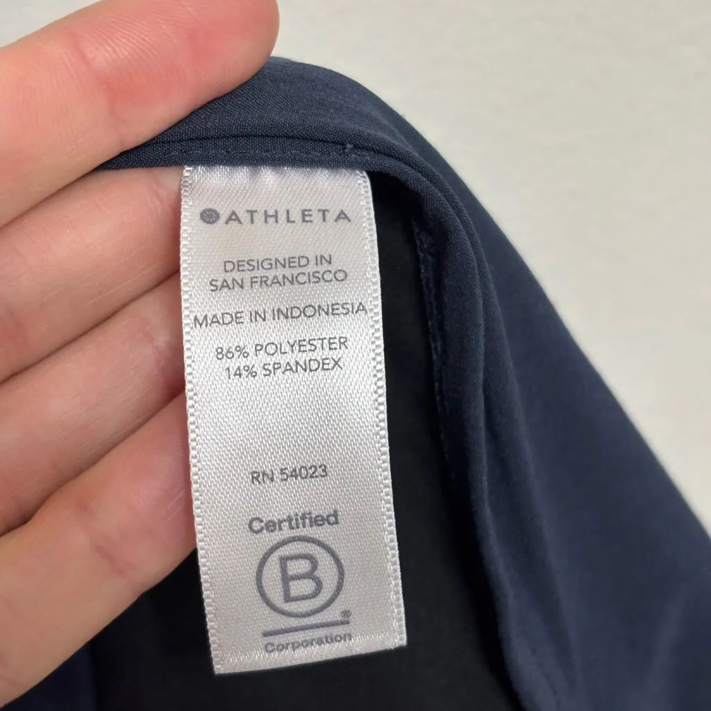 Athleta Colorblocked Shorts in Black and Blue - Size 16 - Image 4