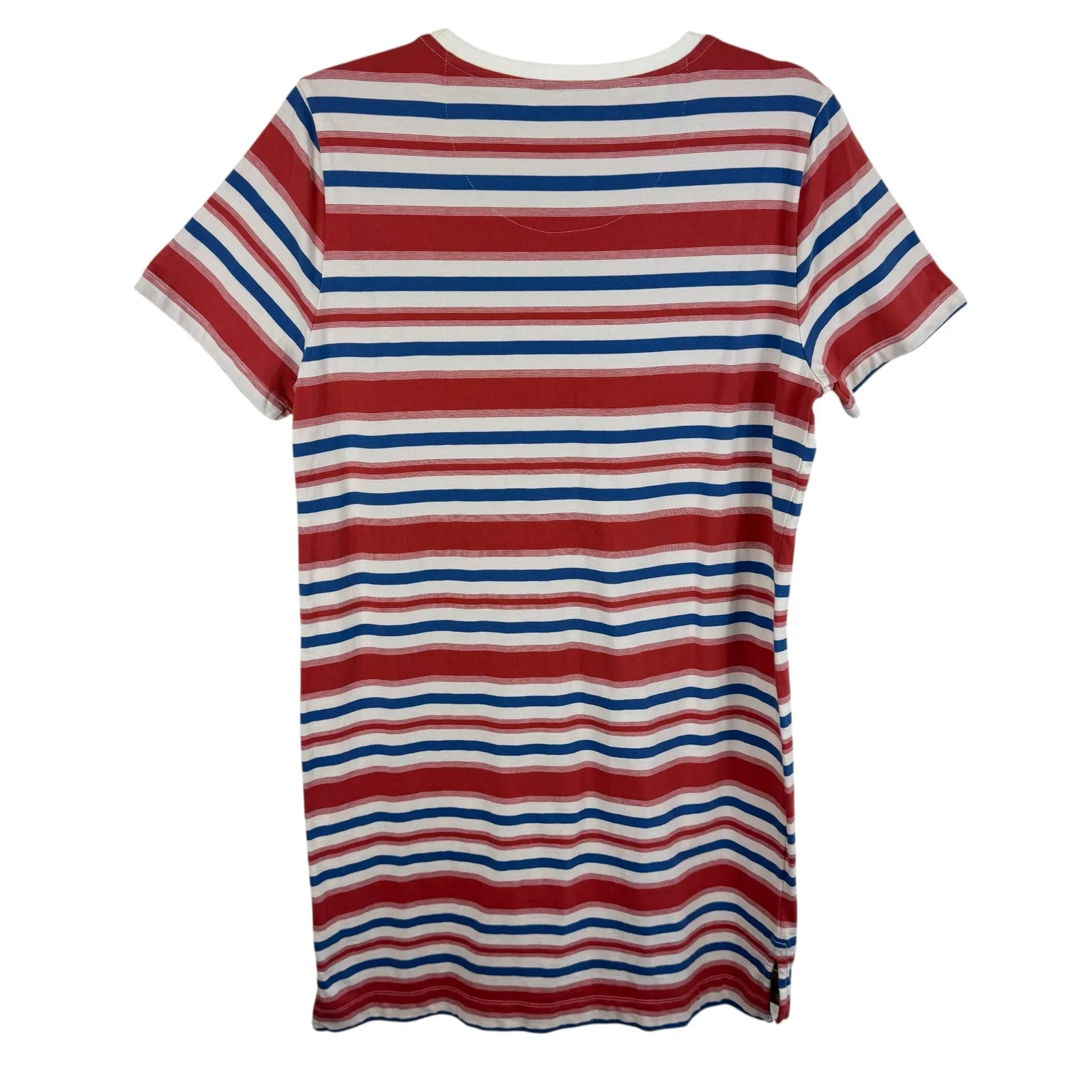 L.L. Bean Signature 100% Cotton Red Blue White‎ Striped T - Image 2