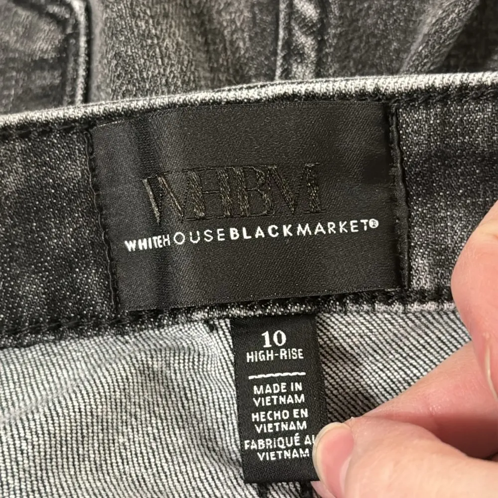 White House Black Market Tuxedo Sequin Striped Straight cropped jeans Size 10 - Image 10