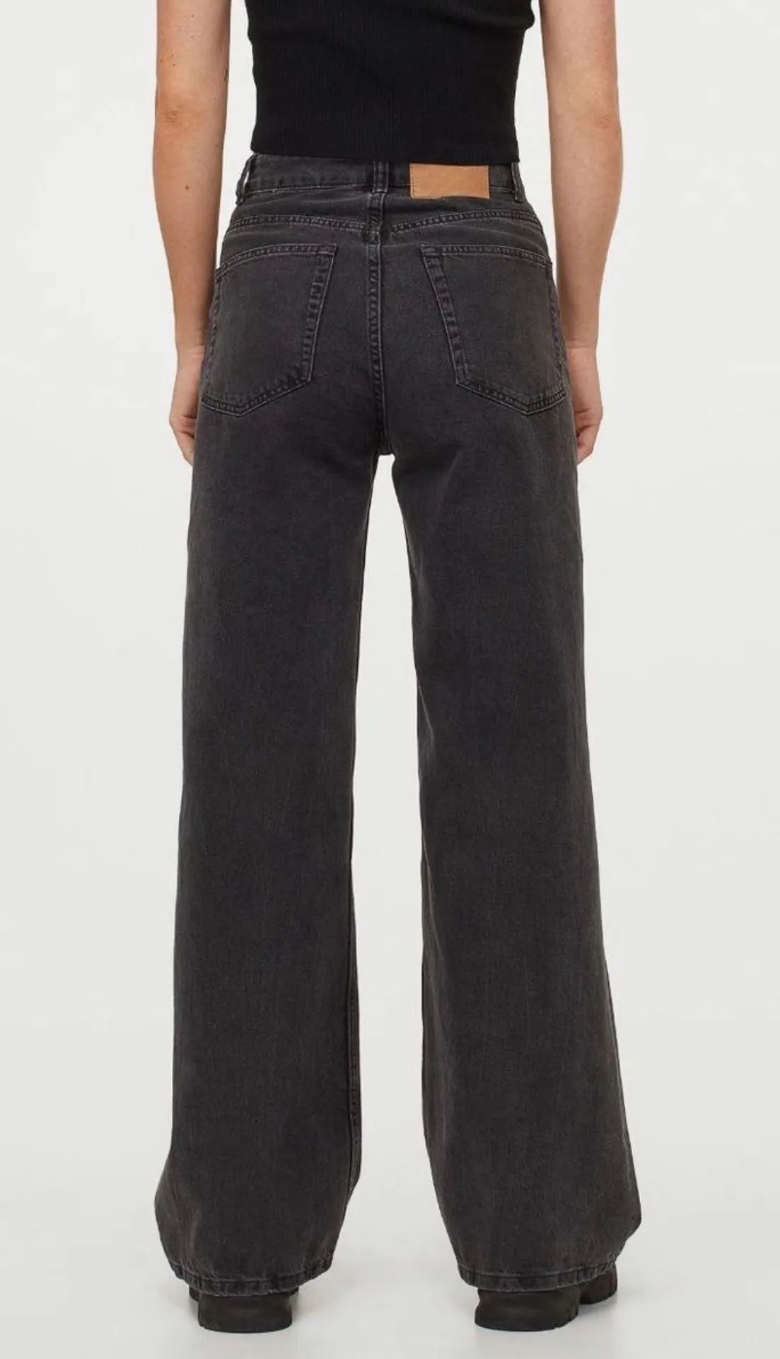 H&M Black Wide Leg Jeans - Image 2