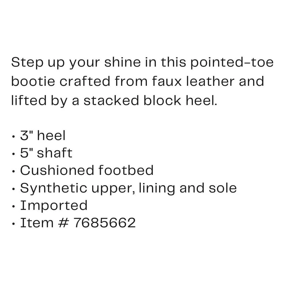 MIA Rachell Silver Cowboy Ankle Boot Size 9 NEW Concert Metallic Cowgirl Prom - Image 3