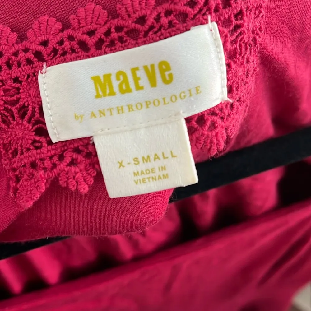 Anthropologie Maeve Red Mid Sleeve Midi Knit Dress Womens Size XS - Image 12