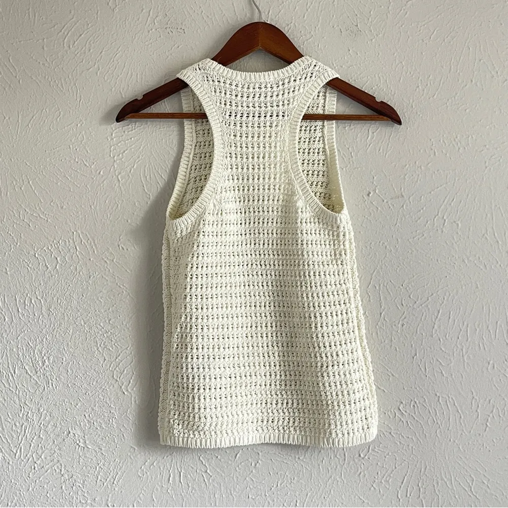 Madewell Crochet-Knit Crewneck Sweater Tank Size XS - Image 5