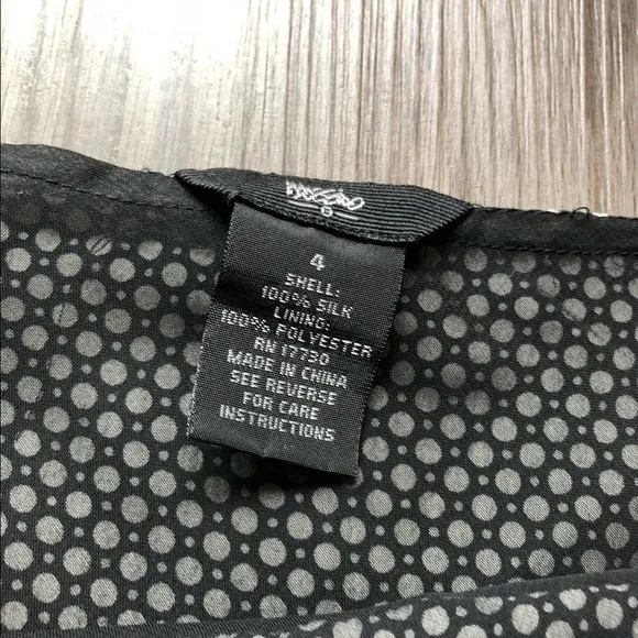 100% silk mossimo polka dots a line skirts lined‎ White Size 4 - Image 2