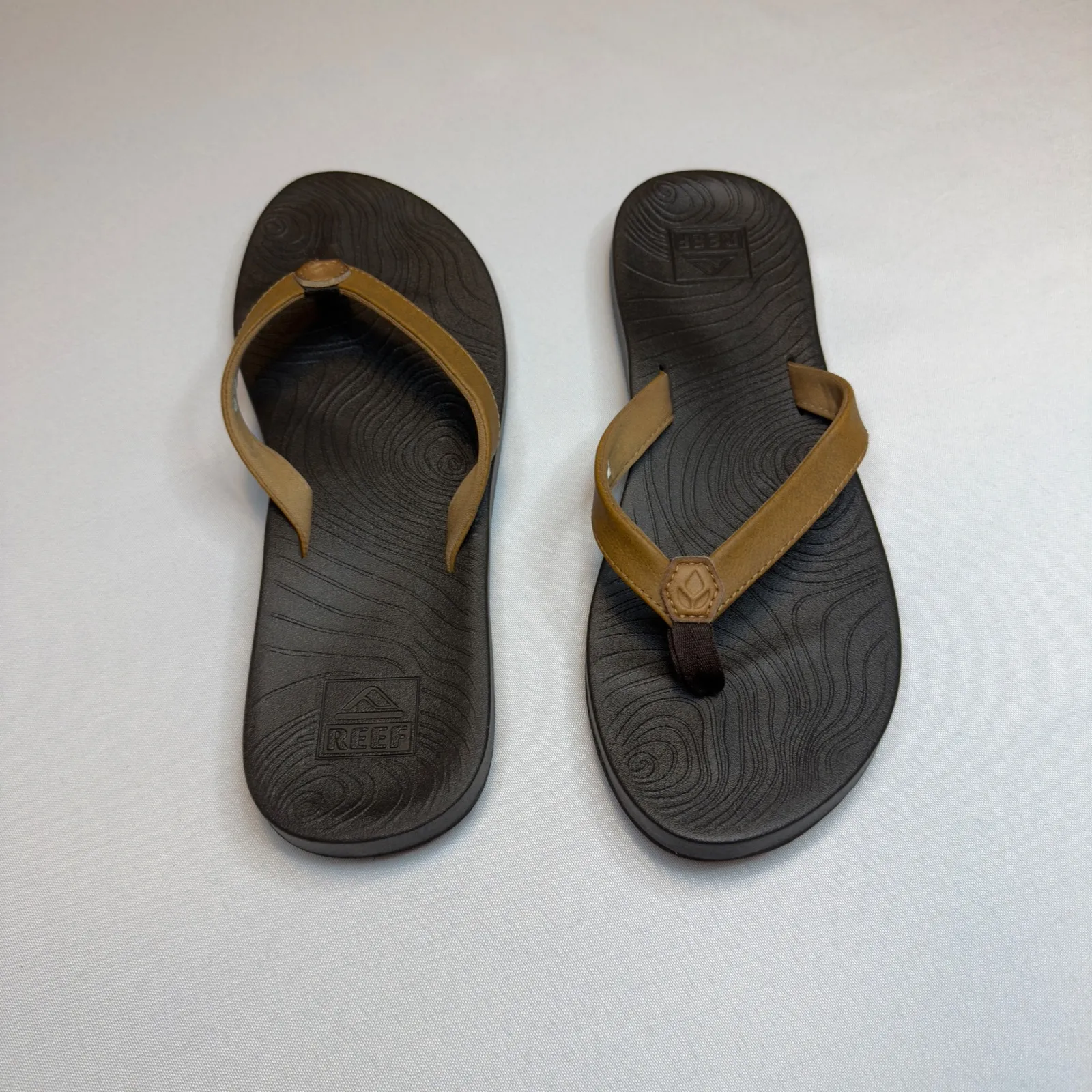 Reef Zen Love Flip Flops Sandals Women's Size 9 Brown Tan Thong Sandals Beach - Image 3