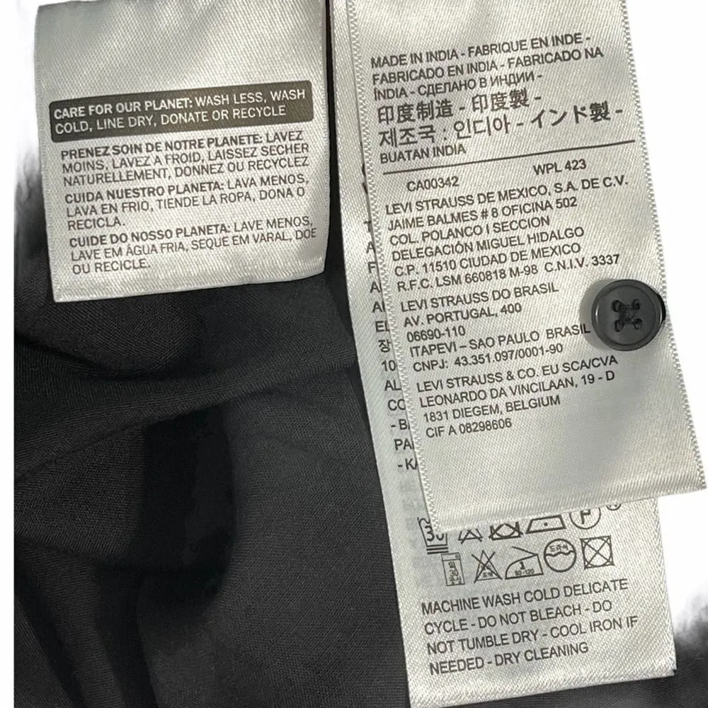 Levi’s Cutout Lace Keyhole Blouse Top Black Small‎ - Image 11