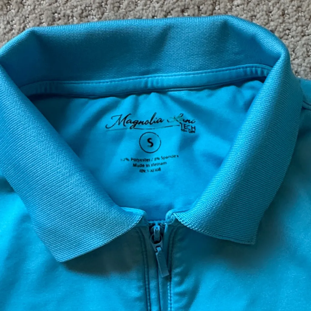 Masters Magonolia Lane Women's Blue Short Sleeve Golf Polo Shirt. Small - Image 3