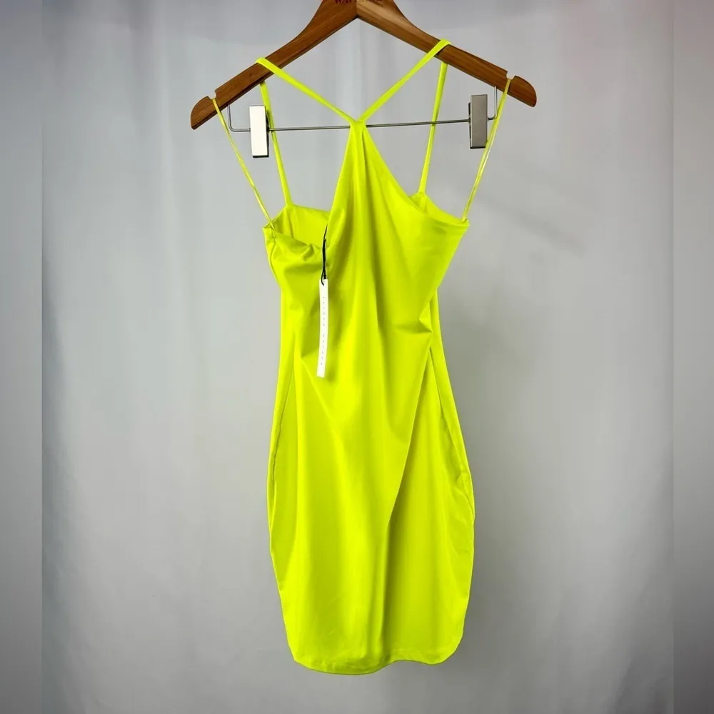 NWT Susana Monaco x Revolve Racer Neck Dress in Neon Size Small - Image 2