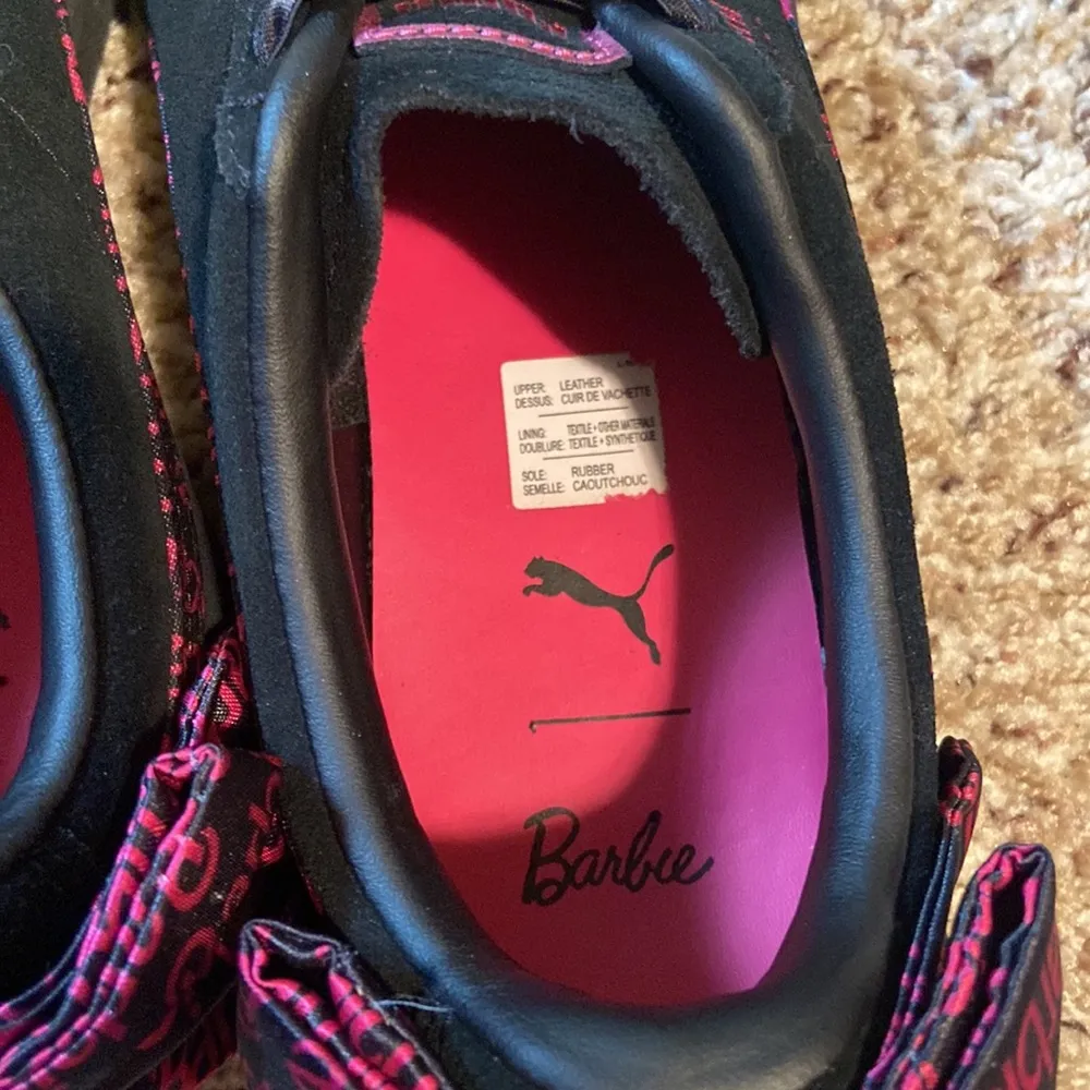 Puma x Barbie Black Suede Skate Shoes - Image 6