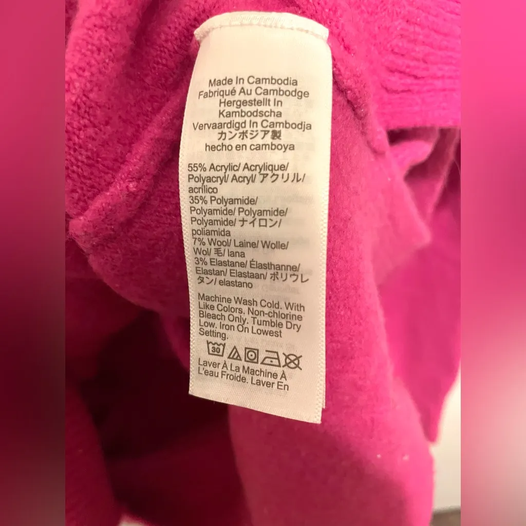 J.Crew Factory extra soft magenta crewneck sweater Pink - Image 4