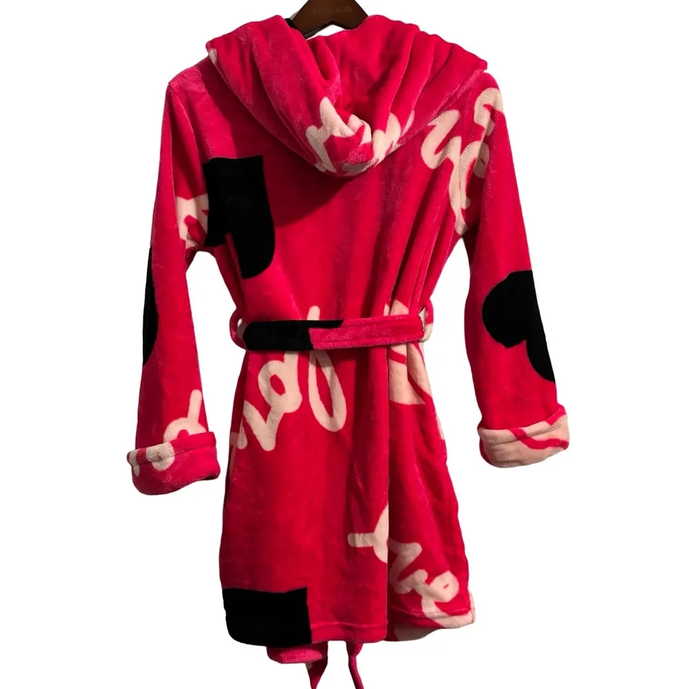 🌷Betsy Johnson Pop Art Love Pink Flush Robe Size XS🌷 - Image 4