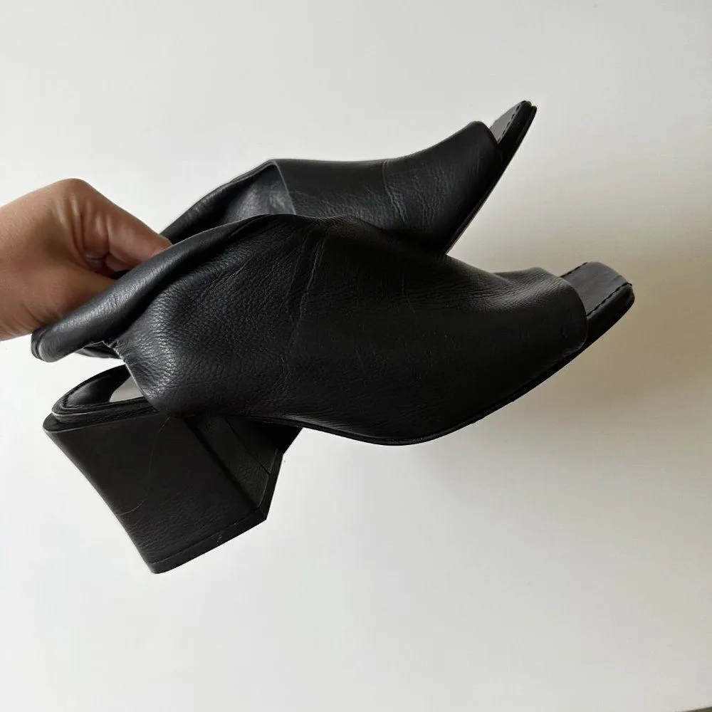 Sigerson Morrison Lenny Twisted Slingback Leather Sandals Black Women's 8.5 - Image 7