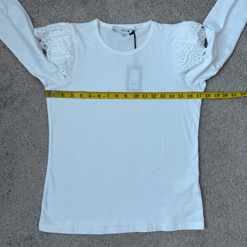 Joe’s Jeans Eyelet Flutter Long Sleeve Top White S‎ - Image 6