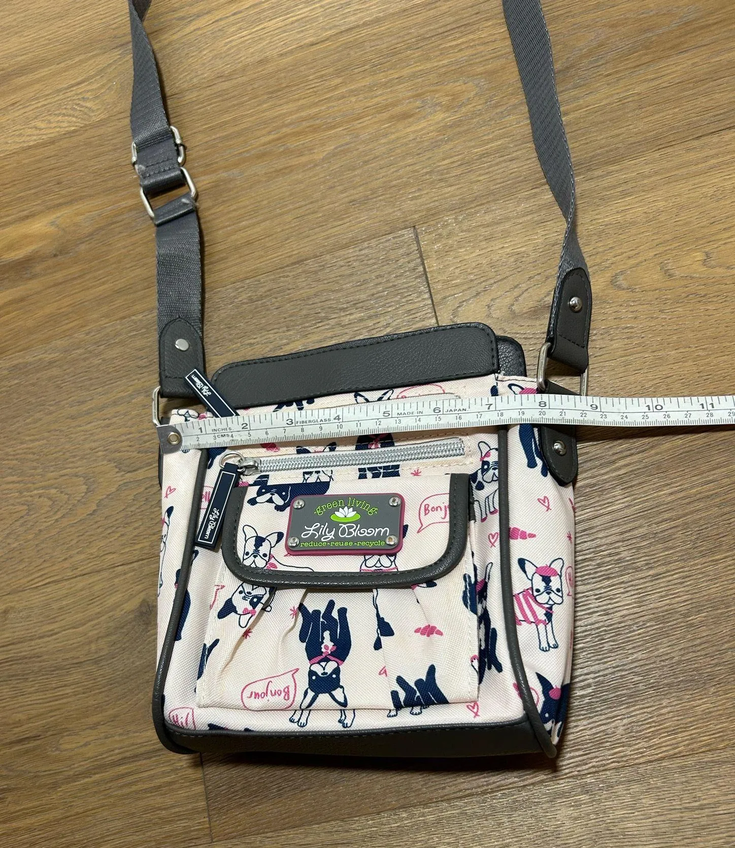 Frenchie Bulldog crossbody purse - Lily Bloom - Image 9