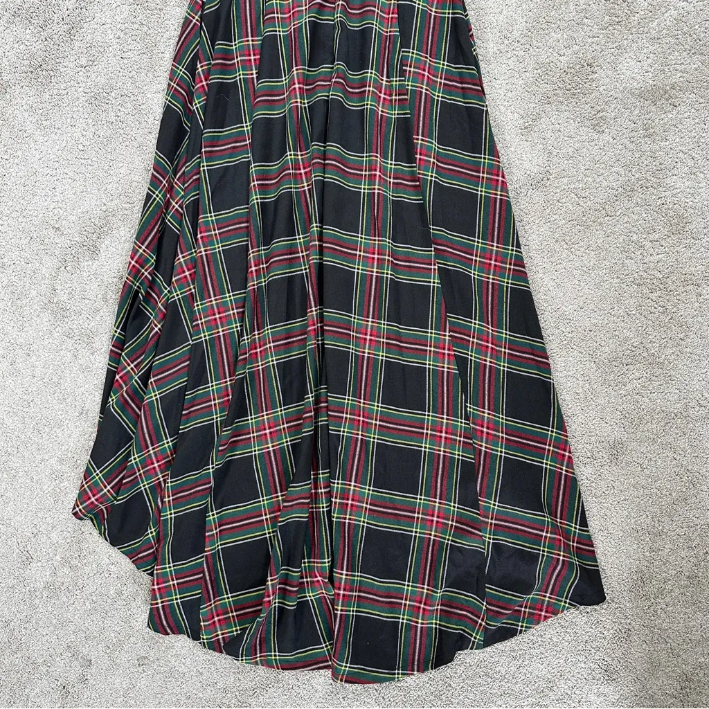 Modcloth X Collectif Isabella Rock Plaid Tartan Check Dress Hi-Low Multicolor XS - Image 9