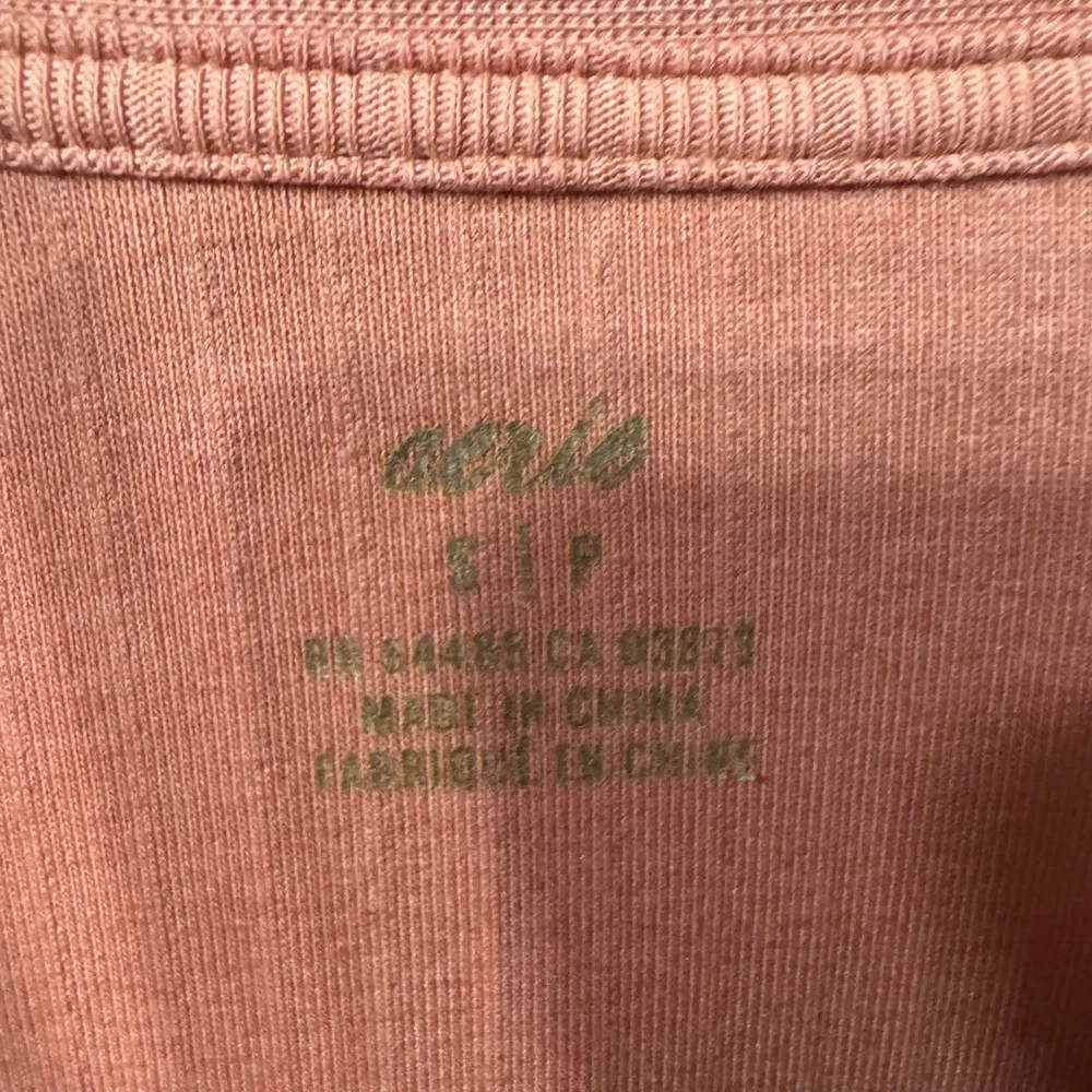 Aerie ribbed Henley dress with collar, size small, orange, brand new! - Image 4