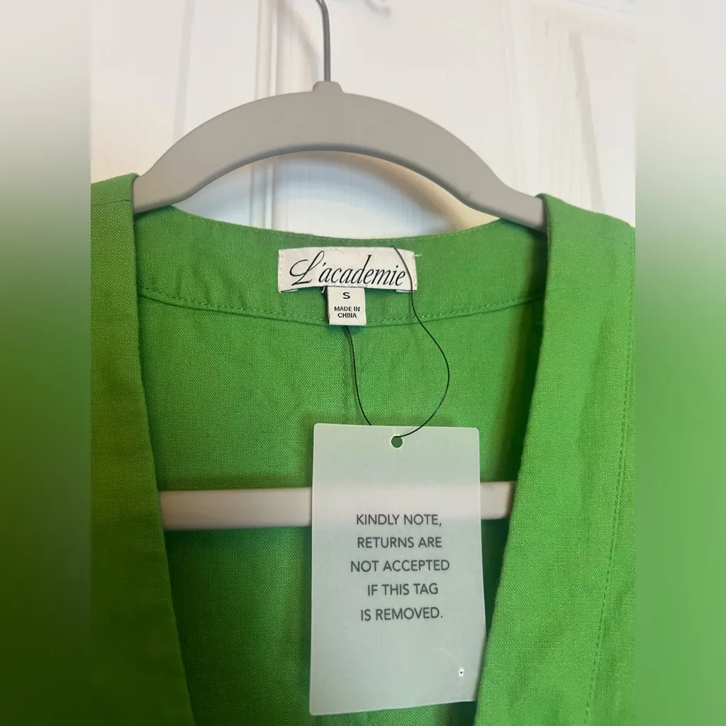 L'Academie The Janeiro Mini Dress in Lime - Image 9