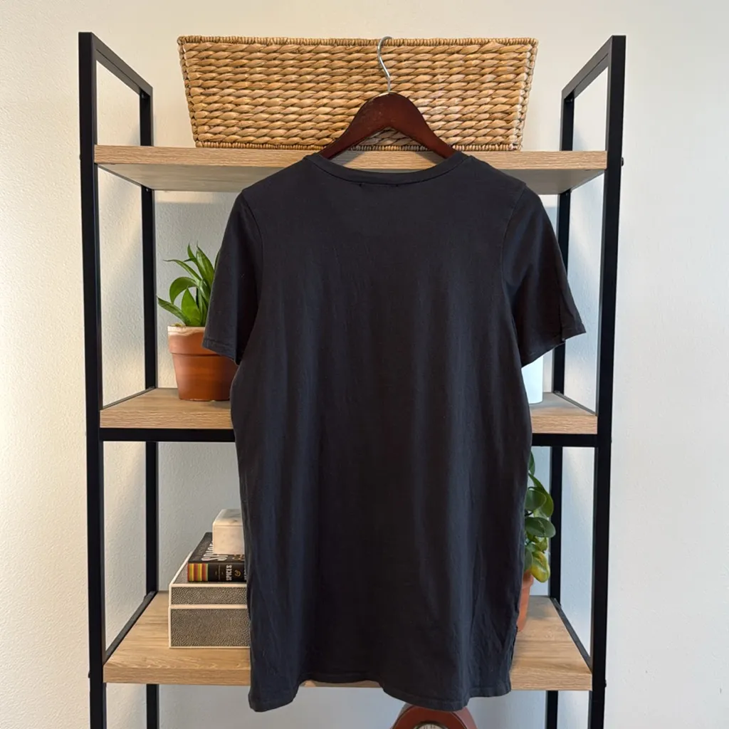 Zutter USA Leopard "Babe" Graphic Intentionally Distressed Holey SS Tee, M Black Size M - Image 5