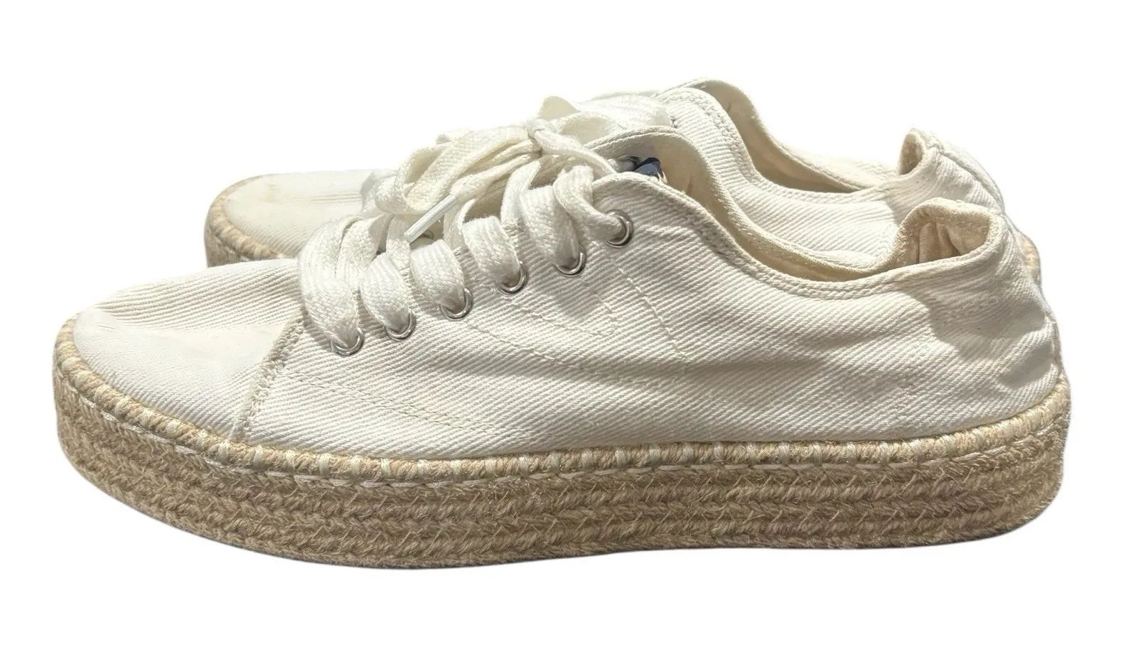 Tretorn Eve 2 Natural Espadrille Platform Sneakers Size 7.5 - Image 1