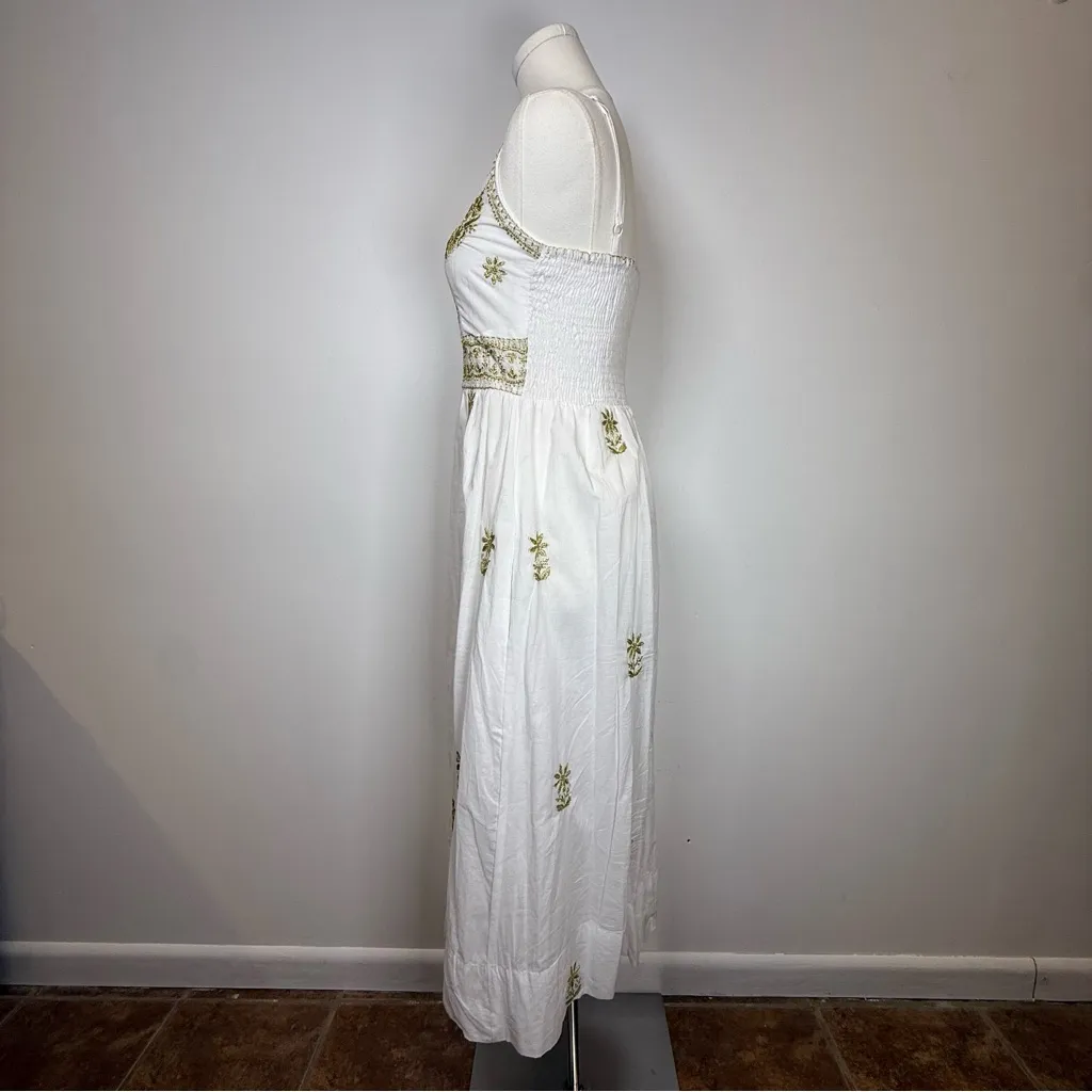 Gretchen Scott ‘Fiesta Time’ Embroidered Cotton Voile Dress Women’s Size Small White - Image 6