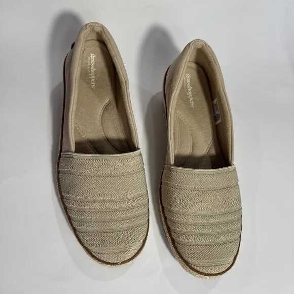 Keds Grasshoppers Quinn Wedge Pumps Women's Size 8 Tan Beige Canvas Shoes Brown - Image 2