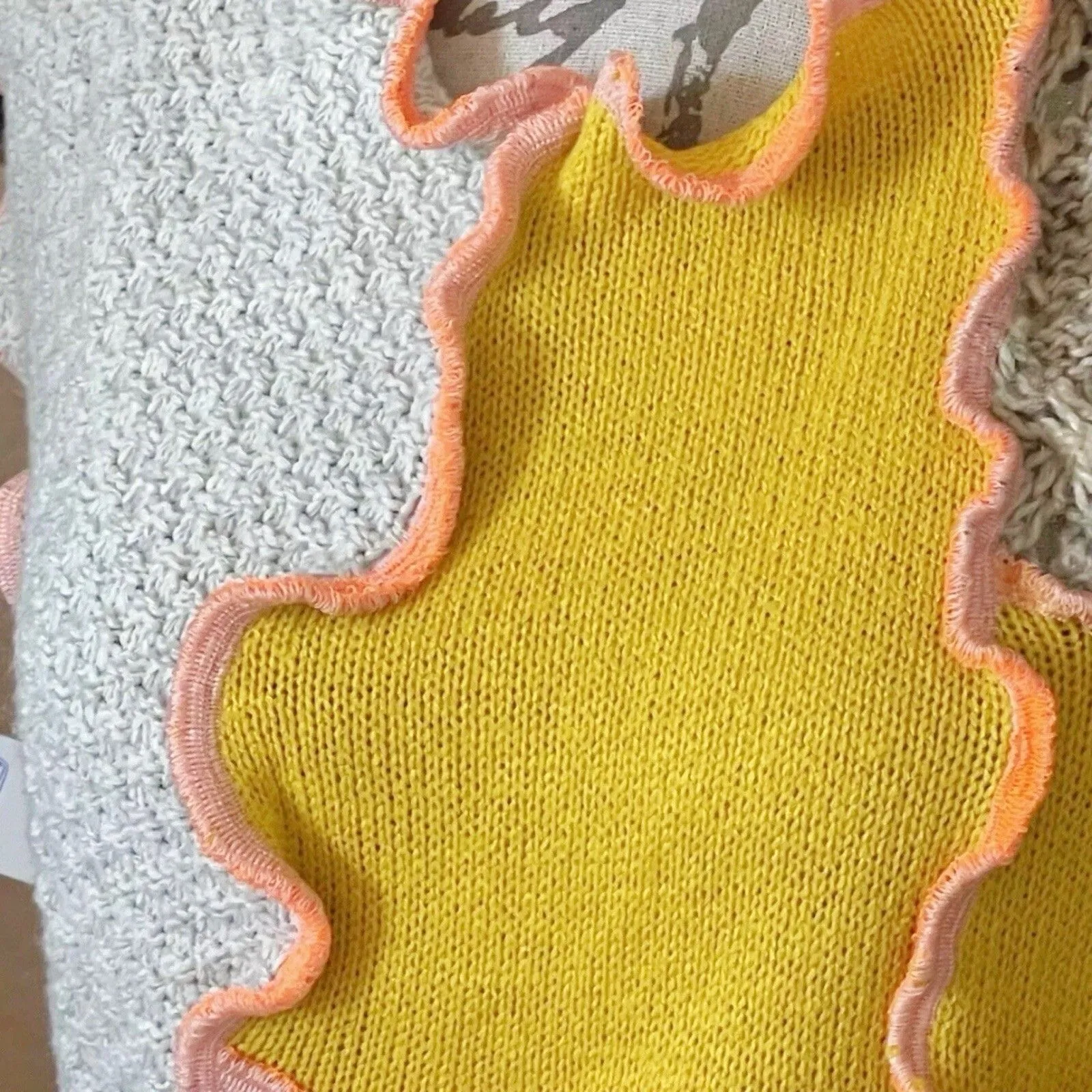 Rua Carlota Womens Sweater Handmade Vest Patchwork Preppy Geek Light Academia Size M - Image 8