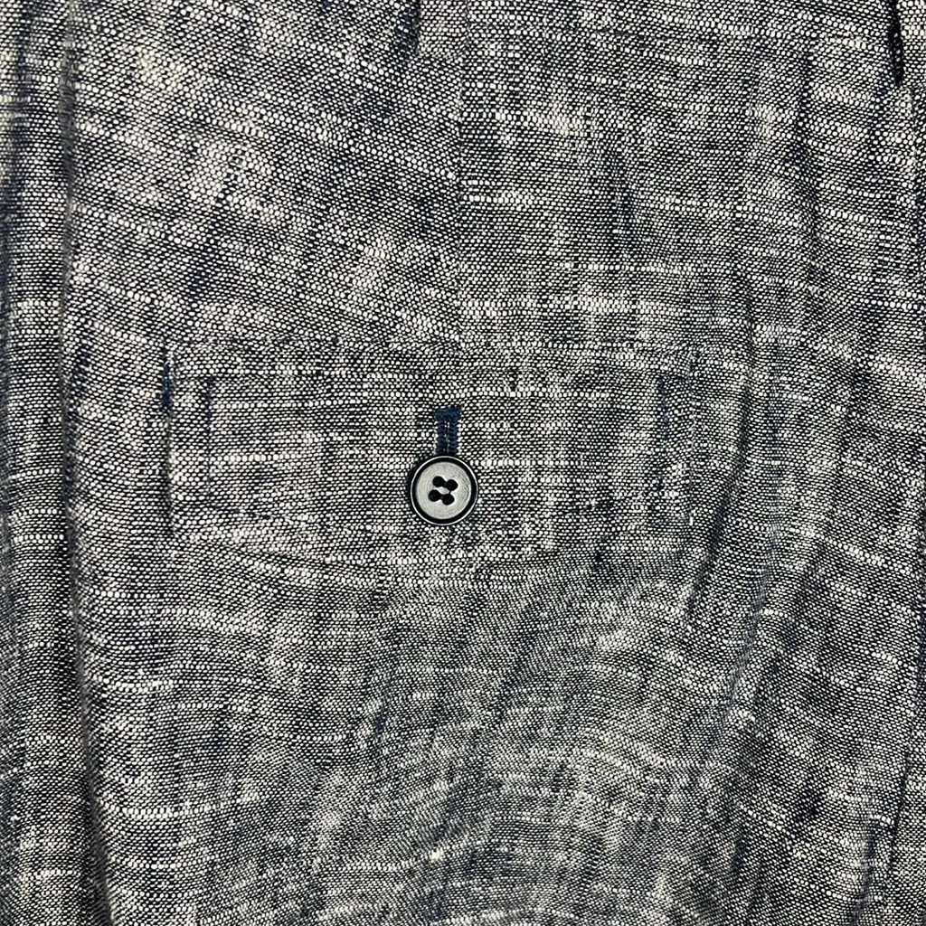 Talbots Heritage Wide Leg Relaxed High Rise Linen Cotton Navy White Trouser Pant - Image 7