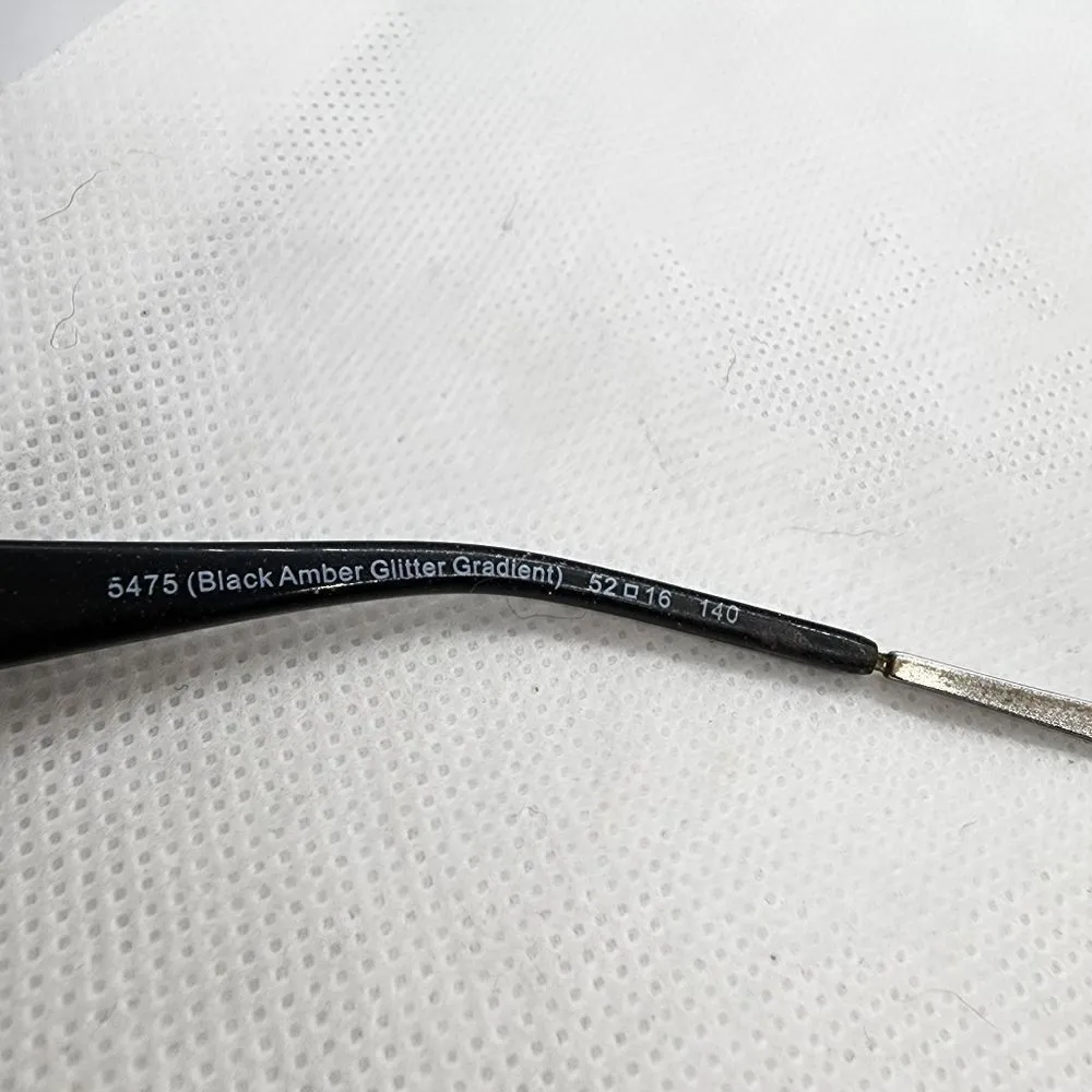 Coach Black Amber Glitter Gradient Prescription Glasses Frames - Image 10