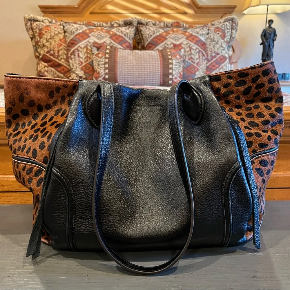 Chelsea Novelty Tote Bag - Honey Cheetah Calf Hair - Image 3