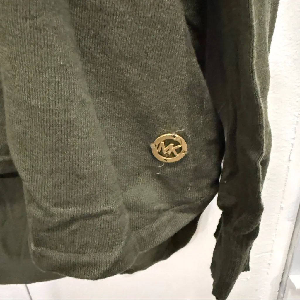 Michael Kors Green Off The Shoulder Sweater - Image 3