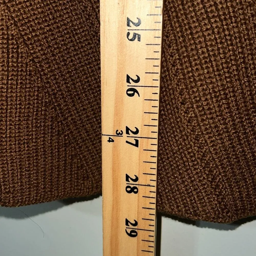 Chico’s womens sz 2 (12) cutout turtleneck sweater long sleeve brandy brown NWT - Image 3