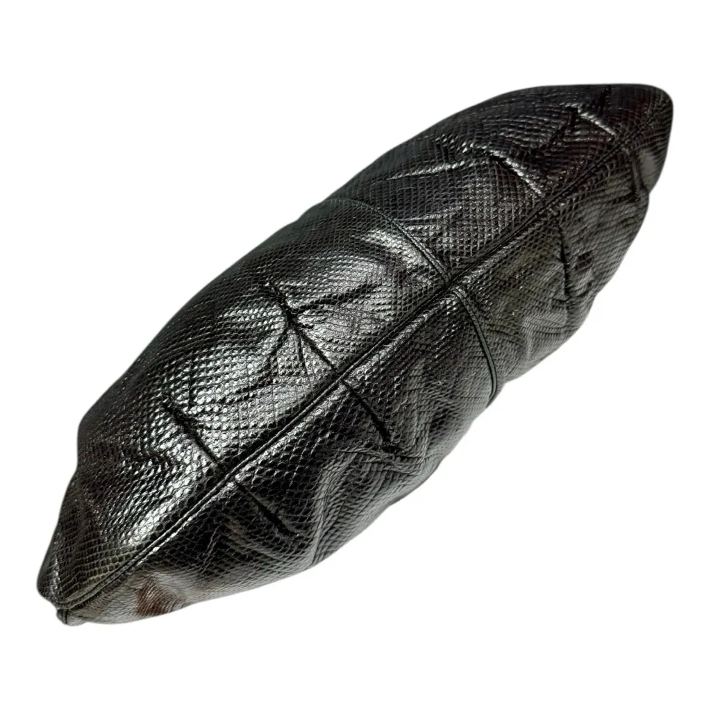 Vintage Judith Leiber Black Lizard Frame Clutch Crossbody Bag Evening Bag Large - Image 10